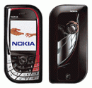   NOKIA 7610 BLACK & RED FRONT + BACK COVER