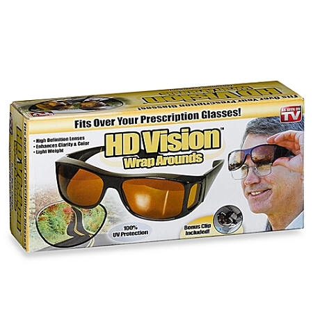    HD Vision unisex -       - HD Vision Wraparounds Sunglasses with HD Vision Visor Clip