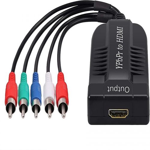  1080P Component Video YPbPr (Male) 5RCA RGB to HDMI Converter Adapter + R/L Audio
