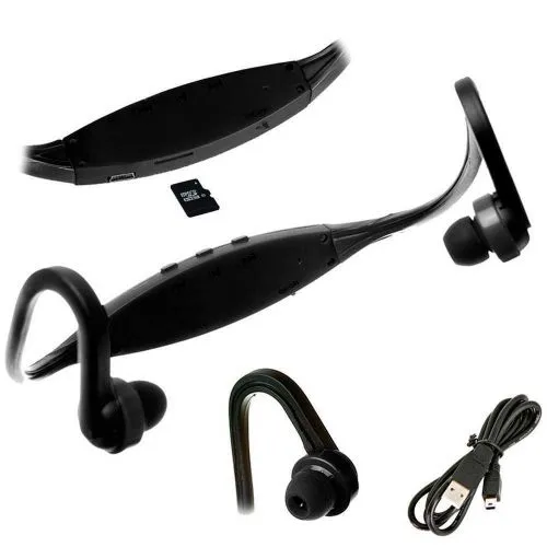 Sports MP3 Player Headset Ράδιο - MP3 Player με κάρτα sd - ασύρματα ακουστικά για αθλητικούς και δραστήριους