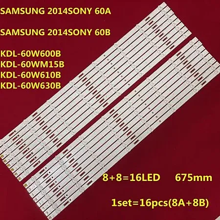 SONY KDL-60W600 SET 16 PCS LED BAR