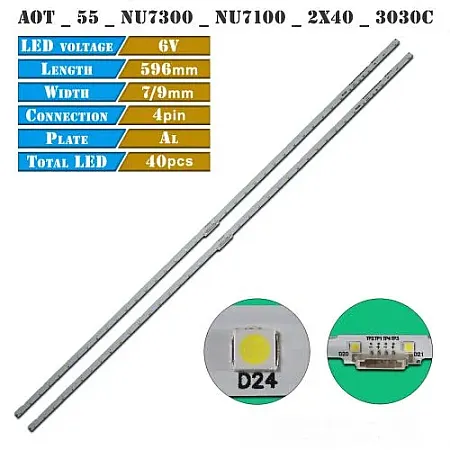 SAMSUNG AOT_55_NU7300 LEDBAR SET 2 PCS