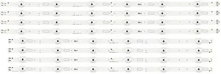 SAMSUNG UE58TU7000U SET 8PCS LEDBAR LM41-00891A-00892A