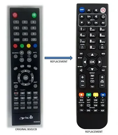 ARIELLI BG02CB REPLACEMENT REMOTE CONTROL