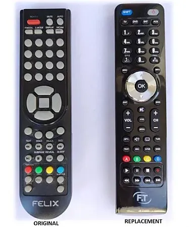 FELIX FXV-3711 REPLACEMENT REMOTE CONTROL