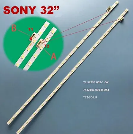 SONY KDL-32W700B SET 2PCS LED BAR T2