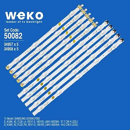 SAMSUNG UE40KU7000 SET 10PCS LEDBAR