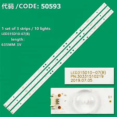 JVC LT-32C461 SET 3PCS LED BAR LED315D10-07