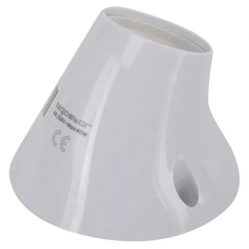 Κυρτή Επιτοίχια βάση Λάμπας Ε27 - Plastic Lamp Holder White E27 aigostar XX-UH01