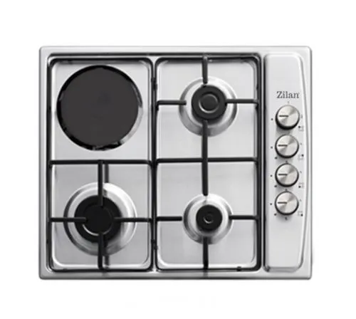 ZILAN ZLN-1918 INOX 3+1 Εντοιχιζόμενη Εστία Υγραερίου και Φυσικού αερίου