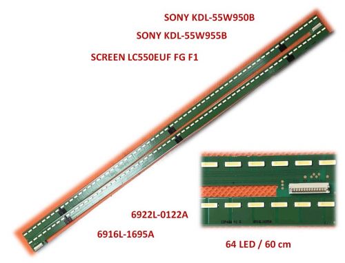 SONY KDL-55W950B & 55W955B SET 2PCS LEDBAR