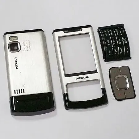 Πρόσοψη Nokia 6500 Slide Ασημί