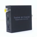    Coaxial to Optical 2-Way Toslink SPDIF Digital Audio Converter Adapter - 3 In 1 Toslink SPDIF Switch Digital 2-Way Audio Converter Aluminum Alloy Optical