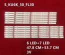 SAMSUNG 50" SET 12PCS LEDBAR S_KU6K_50_FL30_R6/R7