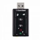   USB 7,1 CH Black External USB 2.0 to 3D Virtual Audio Sound Card Adapter Converter 7.1 CH